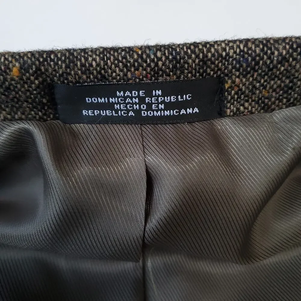Barrington Ivy Prep 100% Wool Flecked Tweed Blazer Sport Coat Jacket Classic 46S